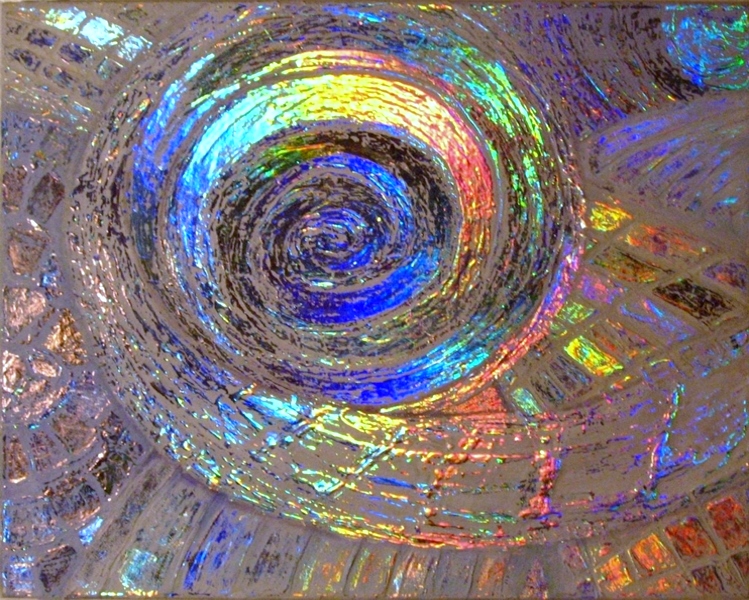 [S1.jpg - Christiane Grasse: Painted Light, Series Silver - 40x50 cm, mixedmedia, acryl, holographic silver on canvas]